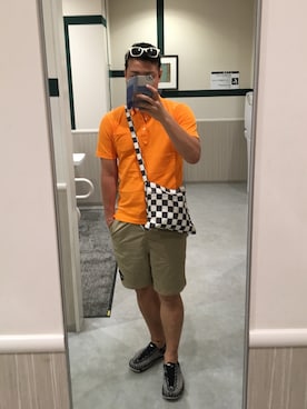「BROWNY（ブラウニー）のアイテム（バッグ）」を使った、ＤＴさん（メンズ・177cm）の夏コーディネート