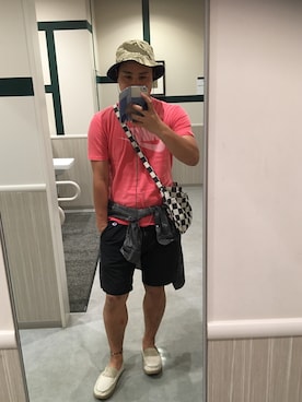 「sanuk（サヌーク）のアイテム」を使った、ＤＴさん（メンズ・177cm）の夏コーディネート