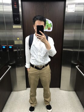 「G2000 （ジートゥサウザンド）のアイテム」を使った、HenryLinさん（メンズ・175cm）の夏コーディネート