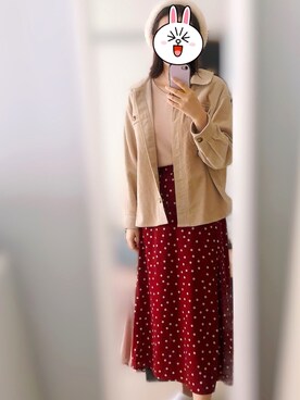 「passage mignon/flaneur（パサージュミニョンフラヌール）のアイテム（帽子）」を使った、KIKIさん（レディース・168cm）の秋コーディネート