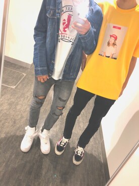 「jiggys shop（ジギーズショップ）のアイテム（チノパンツ）」を使った、よしきさん（メンズ・180cm）の秋コーディネート