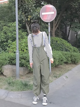 「工装」｜「アイテム（その他シューズ）」を使った、爱吃榛子酱的水怪さん（レディース・175cm）の春コーディネート