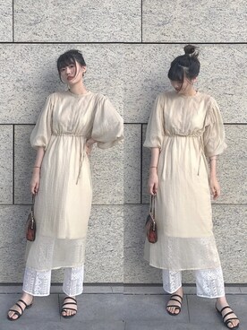 爱吃榛子酱的水怪さん（レディース・175cm）の夏コーディネート