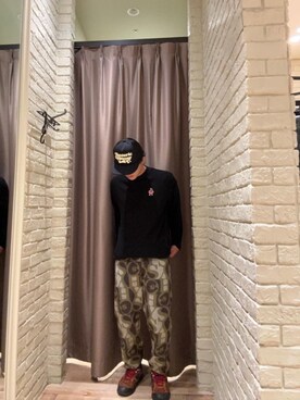 「みりたりー」｜「アイテム（帽子）」を使った、omatktさん（メンズ・173cm）の秋コーディネート