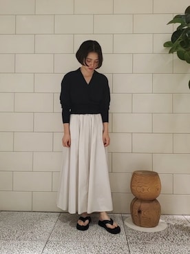 「CURRENTAGE（カレンテージ）のアイテム」を使った、kitagawaさん（レディース・162cm）の春コーディネート