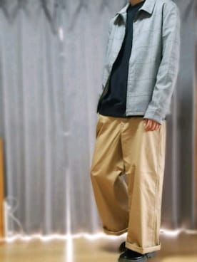 「秋のブラウンスタイル」｜「アイテム（ブルゾン）」を使った、やまと。さん（メンズ・168cm）の秋コーディネート