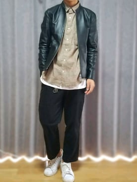 「DAISO（DAISO）のアイテム（アクセサリー）」を使った、やまと。さん（メンズ・168cm）の秋コーディネート
