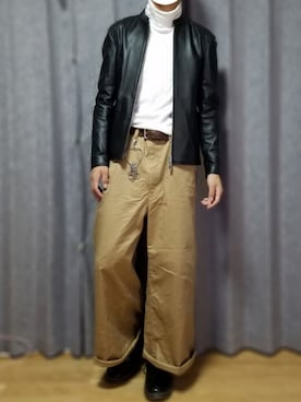 「DAISO（DAISO）のアイテム（アクセサリー）」を使った、やまと。さん（メンズ・168cm）の秋コーディネート