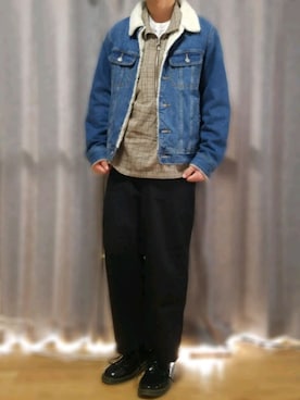 「kutir」｜「アイテム（デニムジャケット）」を使った、やまと。さん（メンズ・168cm）の春コーディネート