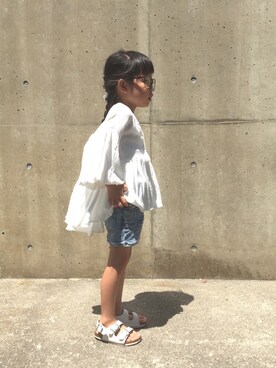 「5歳」｜「アイテム（チュニック）」を使った、SORAさん（キッズ・100cm）の夏コーディネート