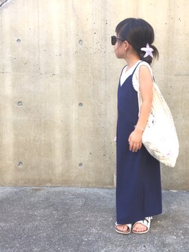 「HusHusH（ハッシュアッシュ）のアイテム（ワンピース/ドレス）」を使った、SORAさん（キッズ・100cm）の夏コーディネート
