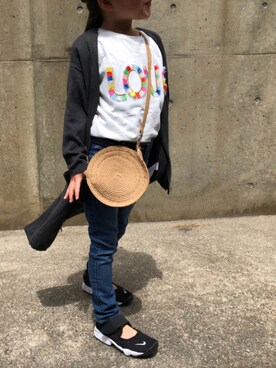 「ロングカーディガン」｜SORAさん（キッズ・110cm）の春コーディネート