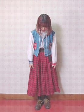 「タータンチェック」｜サ ユ ミさん（レディース・156cm）の秋コーディネート