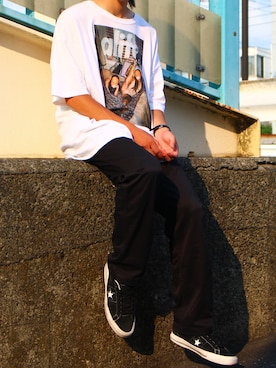 「ALIFE（エーライフ）のアイテム」を使った、yutakaさん（メンズ・173cm）の夏コーディネート