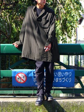 「lot holon（ロットホロン）のアイテム（その他パンツ）」を使った、yutakaさん（メンズ・173cm）の夏コーディネート