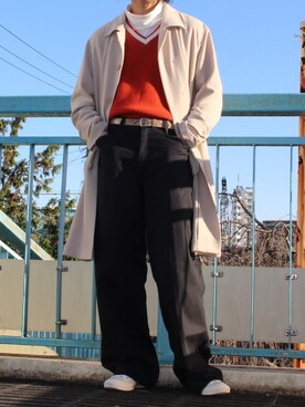「BEN DAVIS（ベンデイビス）のアイテム（パンツ）」を使った、yutakaさん（メンズ・173cm）の秋コーディネート
