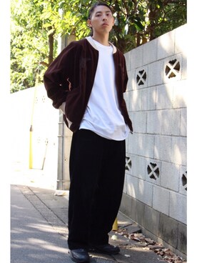 「MONKEY TIME（モンキータイム）のアイテム（ブルゾン）」を使った、yutakaさん（メンズ・173cm）の秋コーディネート