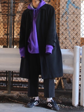 「アイテム（ステンカラーコート）」を使った、yutakaさん（メンズ・173cm・20代）の秋コーディネート