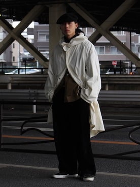 「KANGOL（カンゴール）のアイテム（ハンチング/ベレー帽）」を使った、yutakaさん（メンズ・173cm）の冬コーディネート
