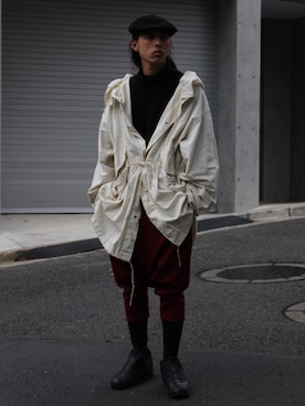 「KANGOL（カンゴール）のアイテム（ハンチング/ベレー帽）」を使った、yutakaさん（メンズ・173cm）の冬コーディネート