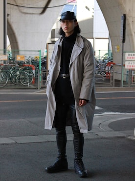 「CPH（シーピーエイチ）のアイテム（キャップ）」を使った、yutakaさん（メンズ・173cm）の冬コーディネート