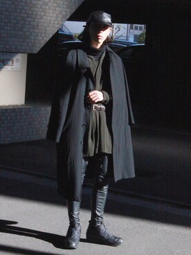 「アイテム（ステンカラーコート）」を使った、yutakaさん（メンズ・173cm・20代）の冬コーディネート