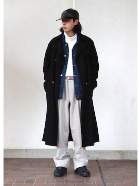 「CPH（シーピーエイチ）のアイテム（キャップ）」を使った、yutakaさん（メンズ・173cm）の冬コーディネート