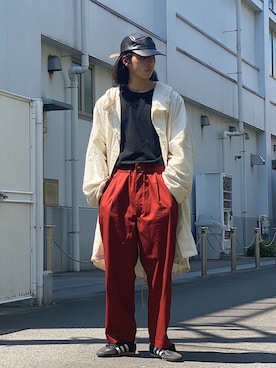 「CPH（シーピーエイチ）のアイテム（キャップ）」を使った、yutakaさん（メンズ・173cm）の春コーディネート