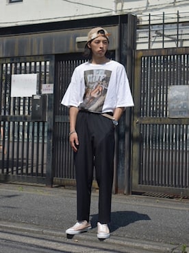 「ALIFE（エーライフ）のアイテム」を使った、yutakaさん（メンズ・173cm）の夏コーディネート