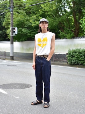 「WU-TANG（ウータン）のアイテム」を使った、yutakaさん（メンズ・173cm）の夏コーディネート