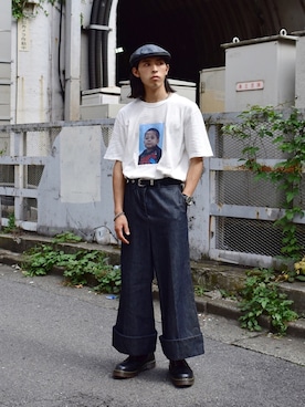 「LHME（エルエイチエムイー）のアイテム」を使った、yutakaさん（メンズ・173cm）の秋コーディネート