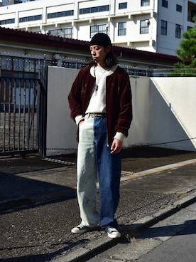 「MONKEY TIME（モンキータイム）のアイテム（ブルゾン）」を使った、yutakaさん（メンズ・173cm）の秋コーディネート