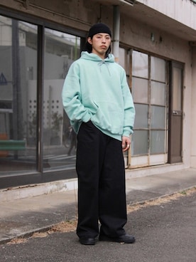 「BEN DAVIS（ベンデイビス）のアイテム」を使った、yutakaさん（メンズ・173cm）の冬コーディネート