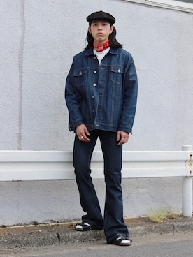 「KANGOL（カンゴール）のアイテム（ハンチング/ベレー帽）」を使った、yutakaさん（メンズ・173cm）の春コーディネート