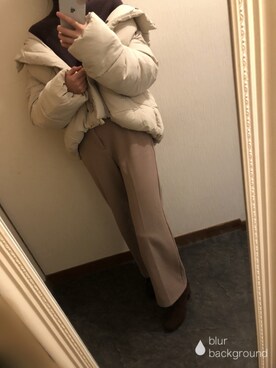 「ブラウンニット」｜「アイテム（ジャケット/アウター）」を使った、Izabellaさん（レディース・160cm）の冬コーディネート