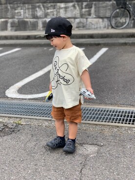 「DE NACHOS（デナチョス）のアイテム」を使った、kote𓃬ichi𓃘さん（キッズ・90cm）の夏コーディネート