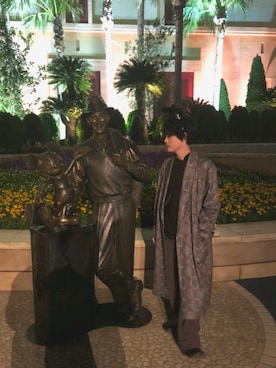 「ディズニー」｜「アイテム（その他アウター）」を使った、HiBiKiさん（メンズ・170cm）の春コーディネート