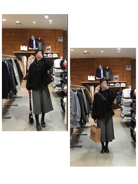 「MUJI」｜「アイテム（ブルゾン）」を使った、yukiyouさん（レディース・163cm）の冬コーディネート