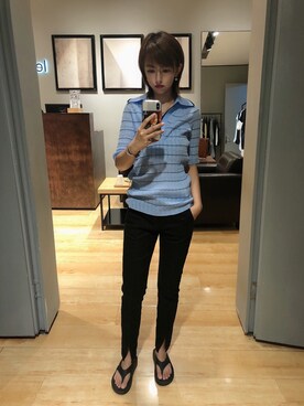 「LESS（レス）のアイテム」を使った、低気圧乙女さん（レディース・160cm）の夏コーディネート