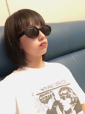 「sonic youth（ソニックユース）のアイテム」を使った、低気圧乙女さん（レディース・160cm）の秋コーディネート