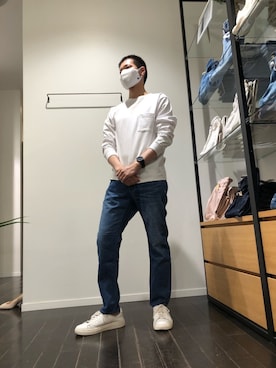 「YANUK（ヤヌーク）のアイテム（トップス）」を使った、やすさん（メンズ・171cm）の春コーディネート