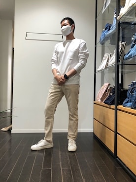 「YANUK（ヤヌーク）のアイテム（トップス）」を使った、やすさん（メンズ・171cm）の春コーディネート
