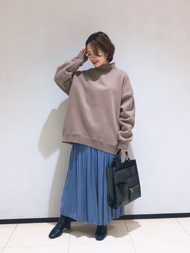 「LOWRYS FARM（ローリーズファーム）のストレッチヒールブーツ　851418（ブーツ）」を使った、naaasuさん（レディース・149cm）の冬コーディネート