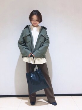 「ショッピング」｜「アイテム（スウェット）」を使った、naaasuさん（レディース・149cm）の冬コーディネート
