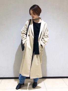 「LOWRYS FARM（ローリーズファーム）のストレッチヒールブーツ　851418（ブーツ）」を使った、naaasuさん（レディース・149cm）の冬コーディネート