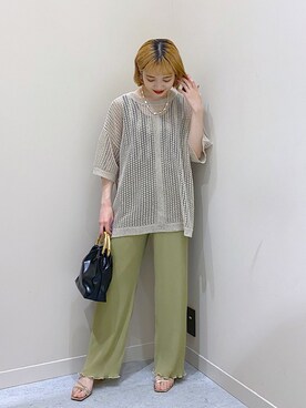 「アイテム（サンダル、ゴールド系）」を使った、naaasuさん（レディース・149cm）の春コーディネート