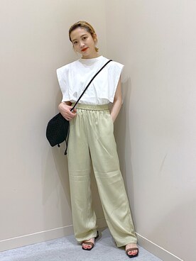 「ウエストゴム」｜「アイテム（その他）」を使った、naaasuさん（レディース・149cm）の夏コーディネート