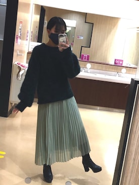 「トイレから失礼しやす」｜「アイテム（ブーツ）」を使った、✣ｸｳｶ✣さん（レディース・155cm）の冬コーディネート