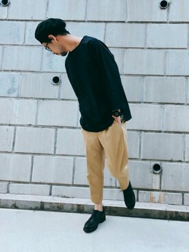 「CASIO」｜「アイテム（ハンチング/ベレー帽）」を使った、JIROさん（メンズ・177cm）の夏コーディネート