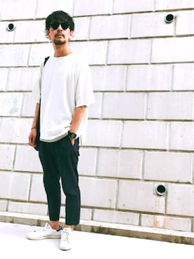 「ユナイテッドアローズ」｜「アイテム（アナログ腕時計）」を使った、JIROさん（メンズ・177cm）の夏コーディネート